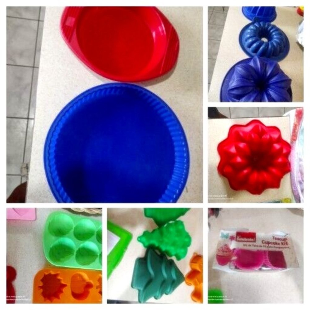 Silicone Baking Molds Mixed Lot- 40 PCs Cake Round Xmas 🎄🎁 ⛄🦋🏎️🎃 ⭐❤️